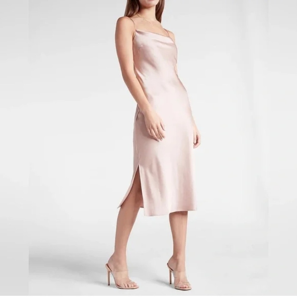 Elegant Blush Pink Slip Dress